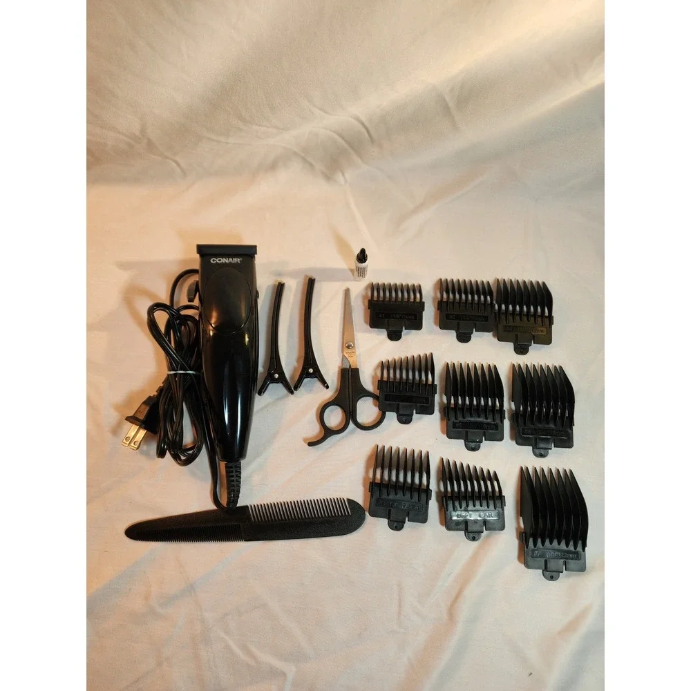 Conair Corded Hair Clipper Kit 15 Piece Home Haircutting Set with Hard CaseBlack